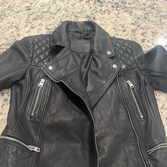 Allsaints cargo women’s Leather jacket Size 4 New No tags - Picture 1 of 6